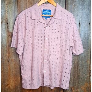 Cabanacore Resortwear Free Planet XL Dusty Mauve Short Sleeve Button-Up Shirt